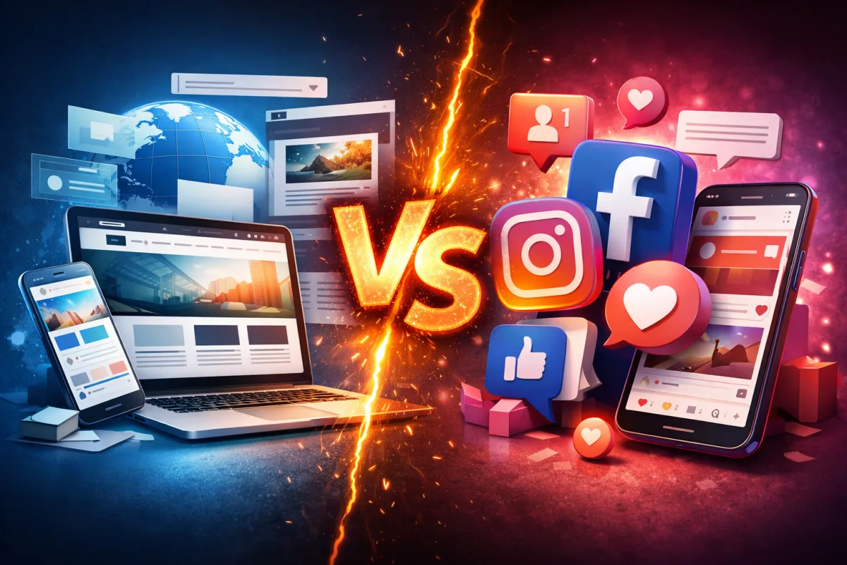 Strona internetowa a social media – dlaczego Instagram i Facebook nie zastąpią własnej witryny