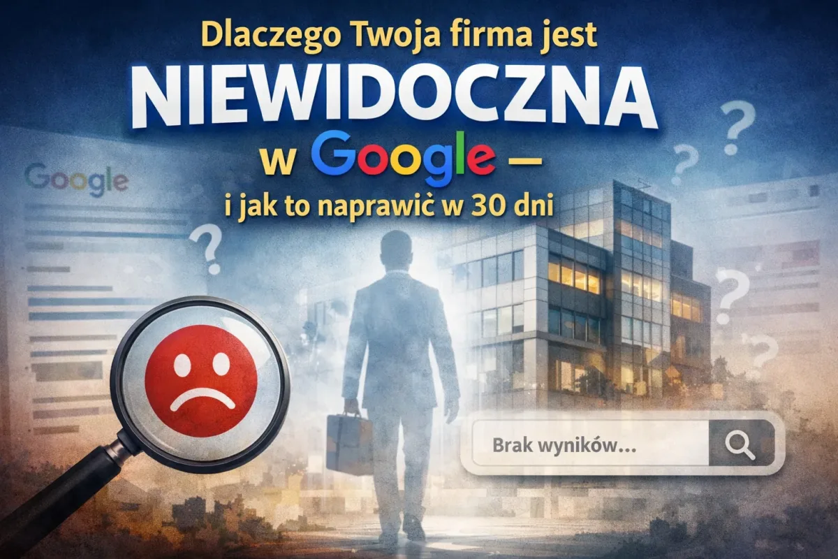 Dlaczego Twoja firma jest niewidoczna w Google – i jak to naprawić w 30 dni
