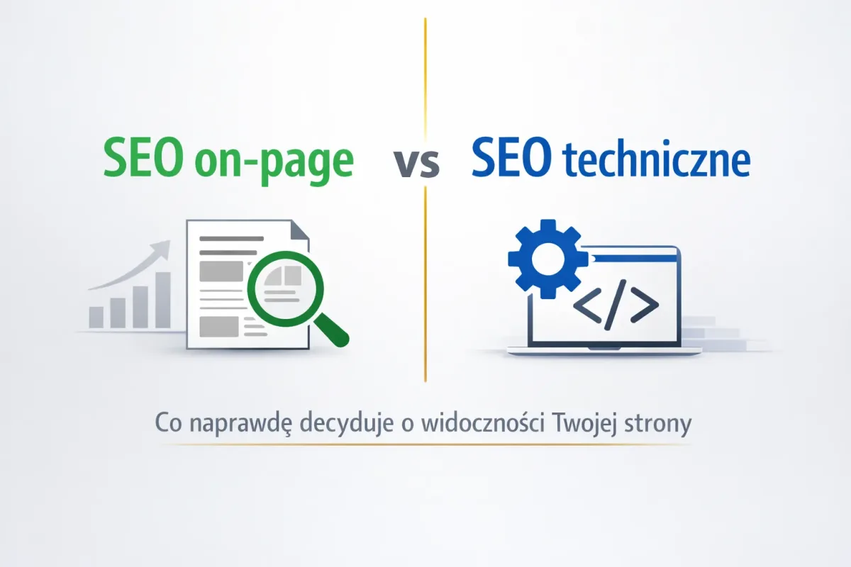SEO on-page vs SEO techniczne – co naprawdę decyduje o widoczności Twojej strony